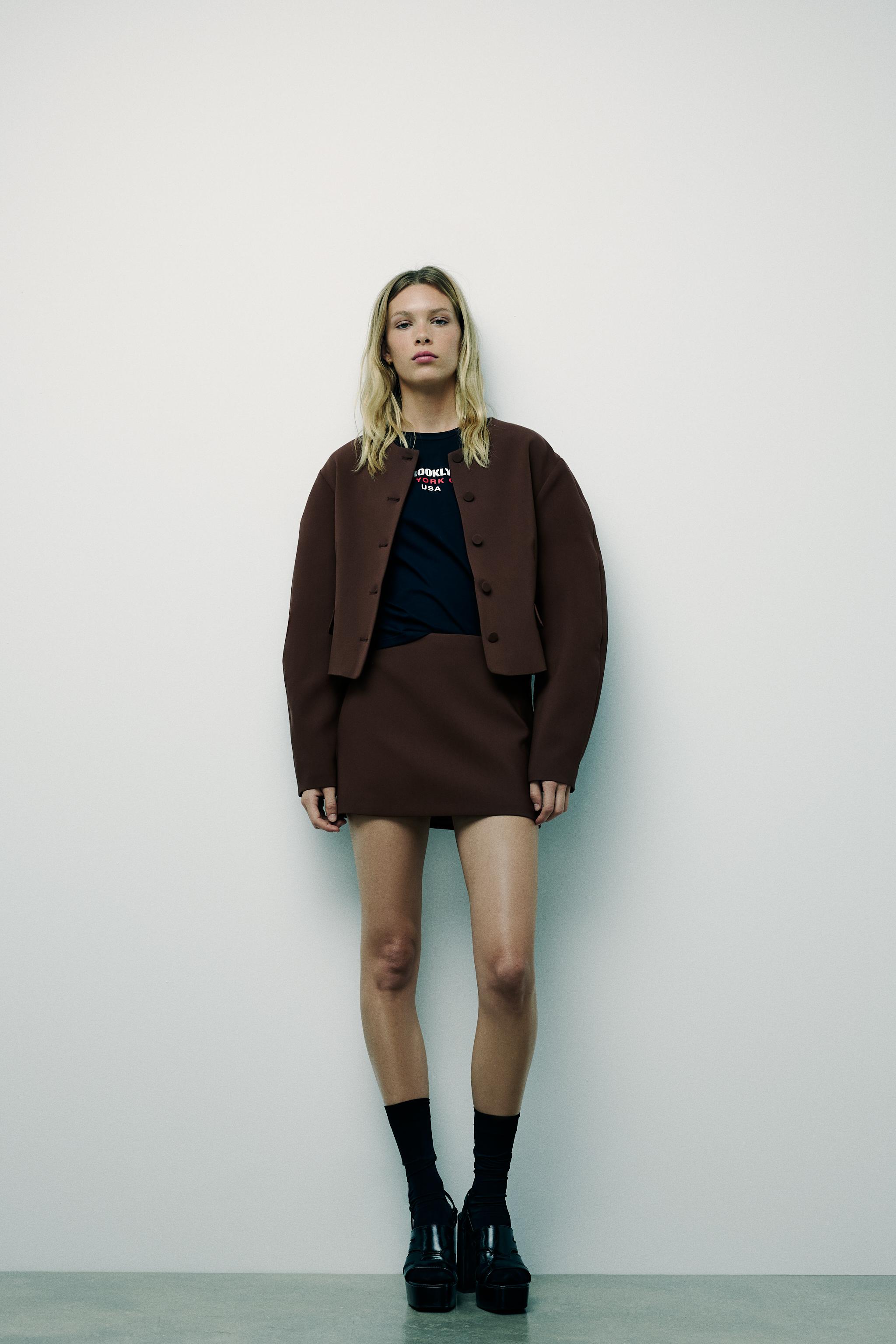 Brown skirt mini hotsell