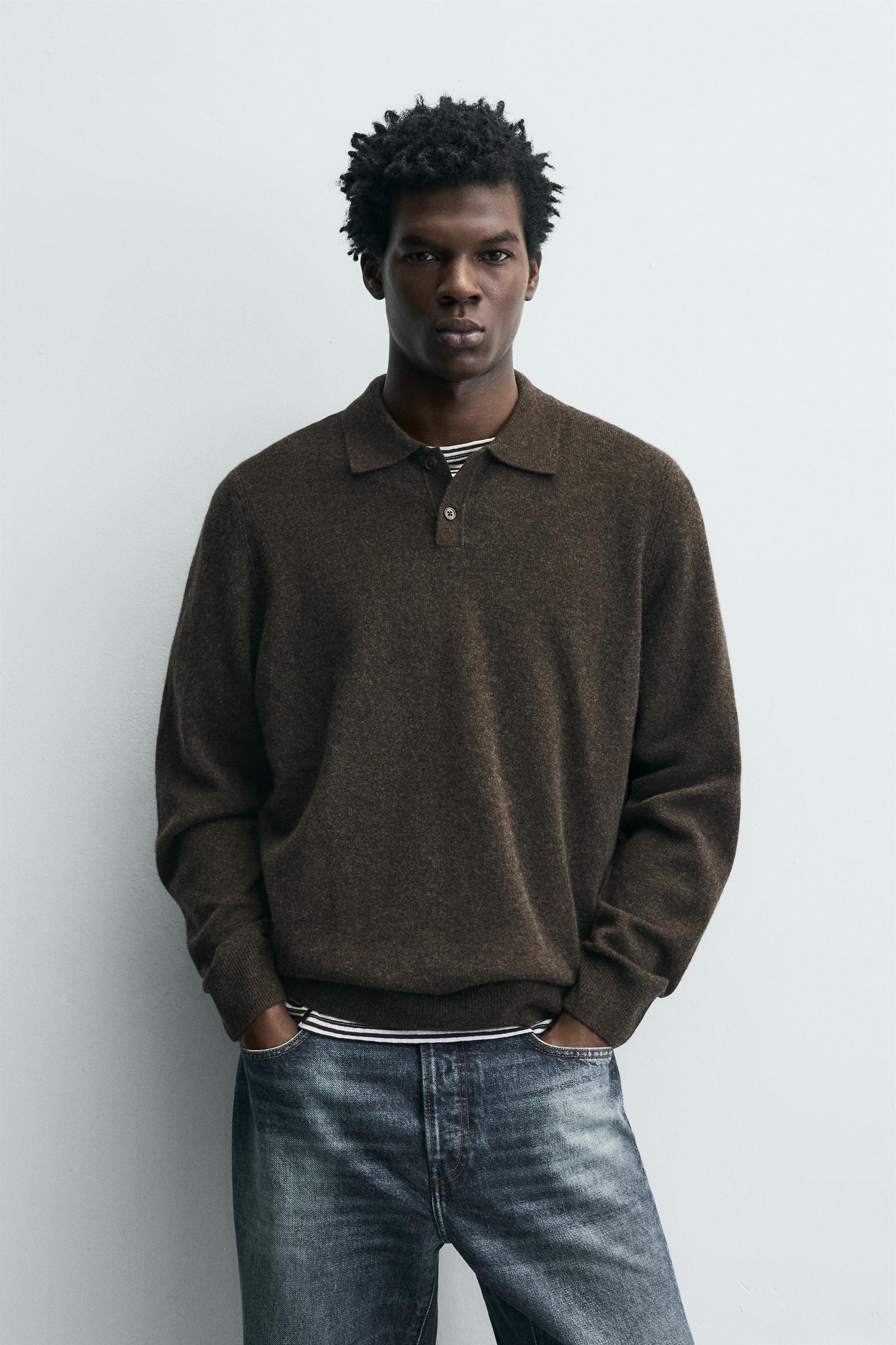 REGULAR FIT WOOL BLEND KNIT POLO SHIRT