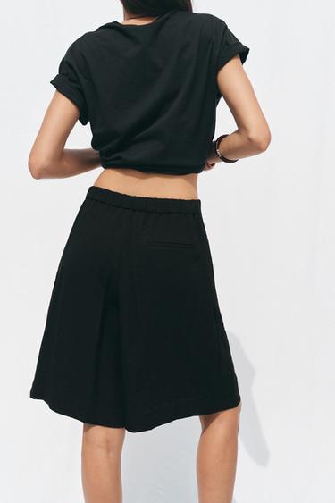 JUPE-CULOTTE PARÉO - Noir de Zara - Image 3