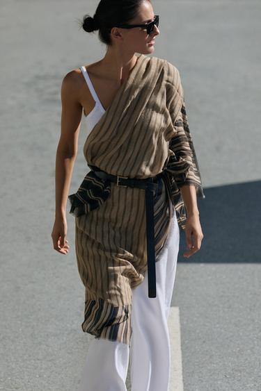 Zara MARAMA NA PRUGE – žuto-smeđa