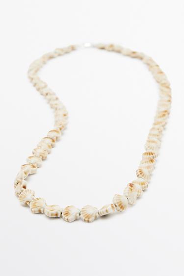 Ceramic seashell necklace — Ecru 2