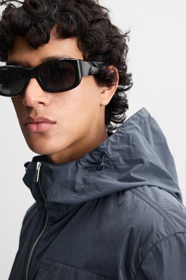 BLOUSON TECHNIQUE À CAPUCHE - Indigo clair de Zara - Image 5