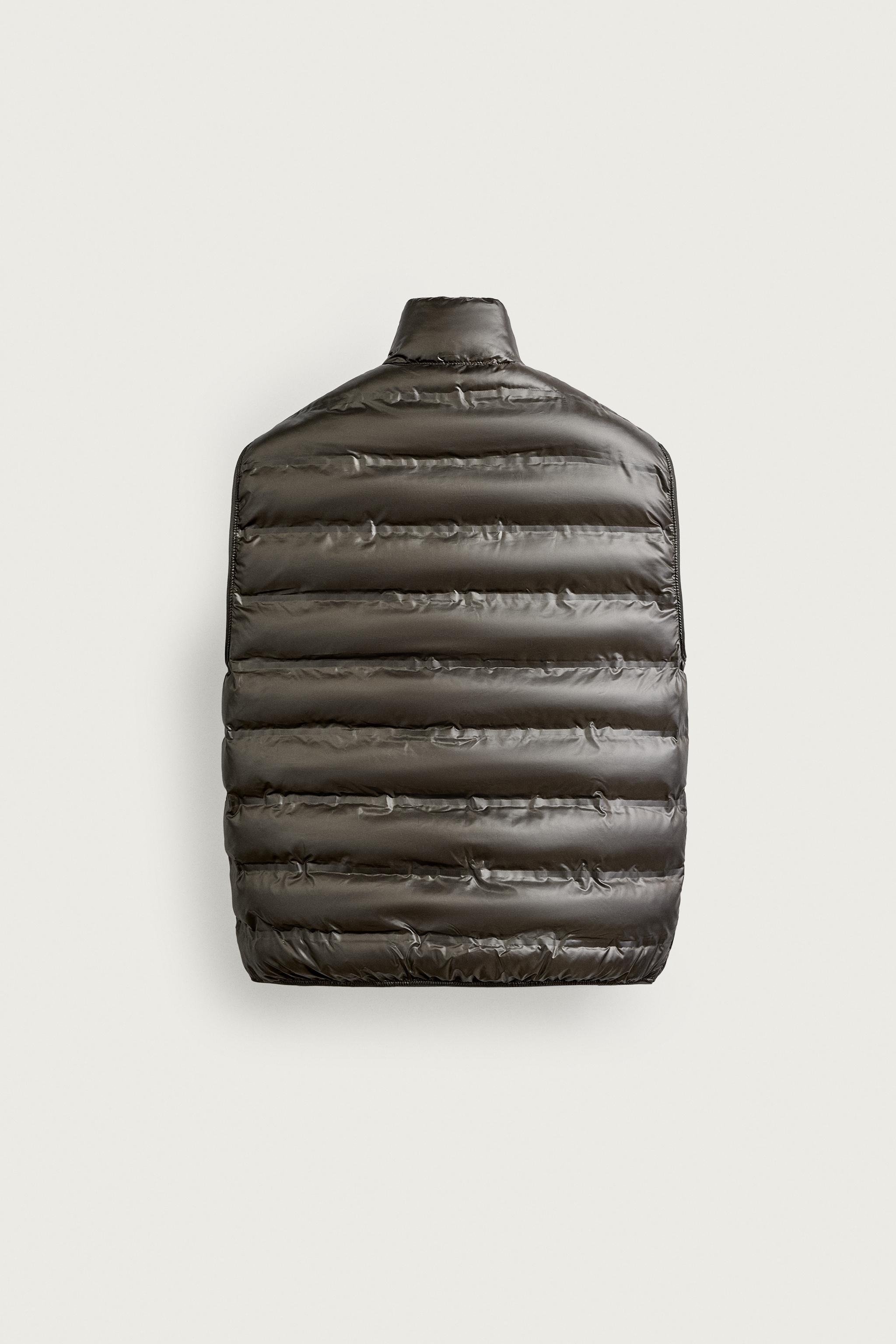 LIGHTWEIGHT WATER REPELLENT PUFFER VEST — Khaki (alternate view)