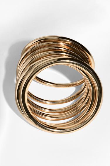 Zara PACK OF THIN RIGID BRACELETS - Golden