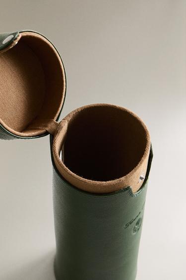 LEATHER TENNIS BALL CASE - Green by Zara - Image 2