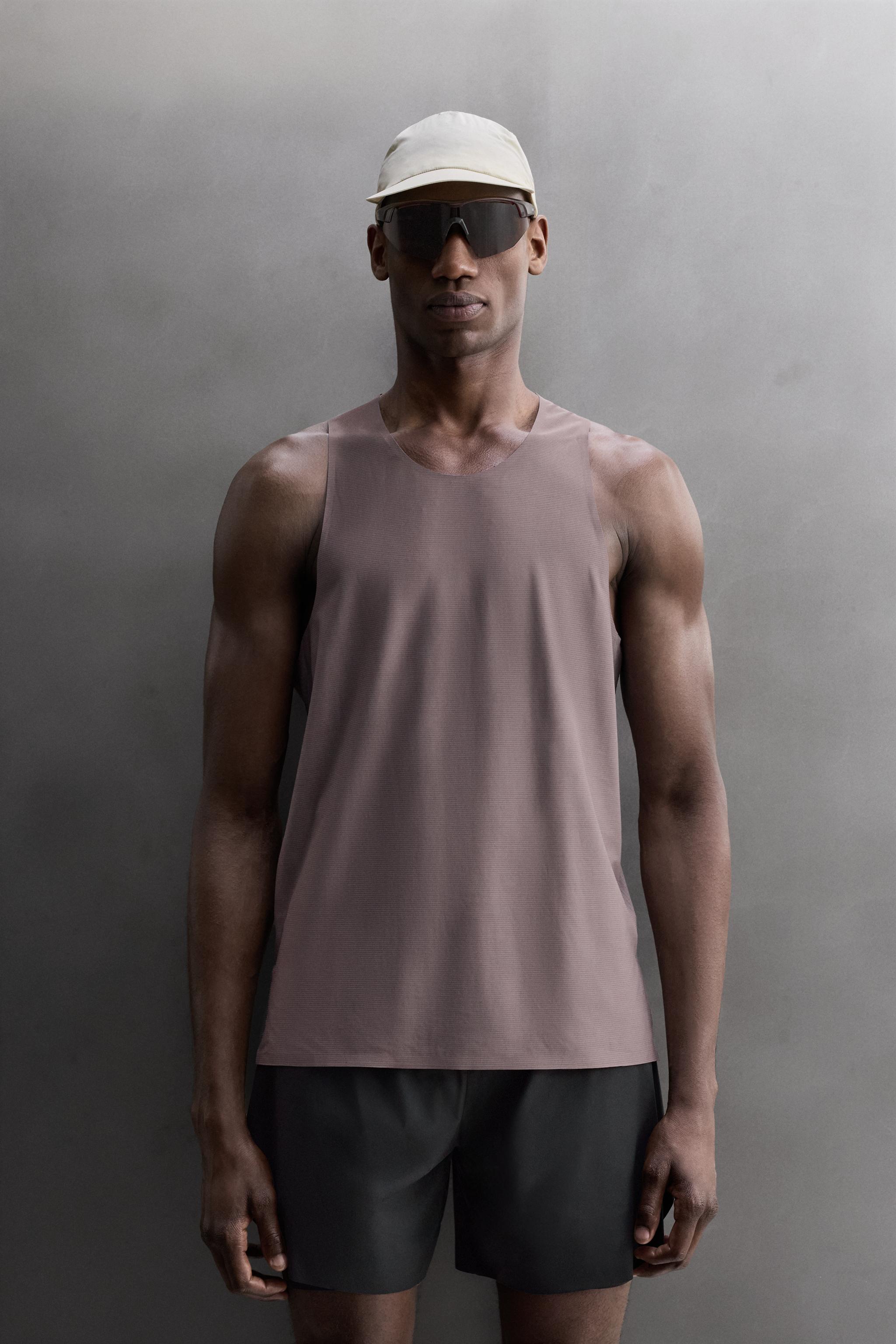 UNDERCOVER シルクギャザータンクトップ 軽量ランニングタンクトップ - パープル | ZARA Japan / 日本