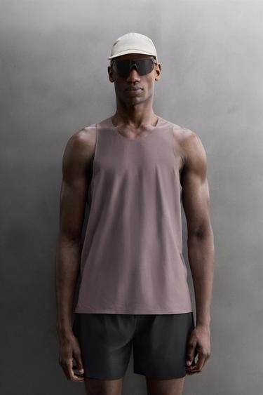 Zara LIGHTWEIGHT RUNNING TANK TOP - Purple