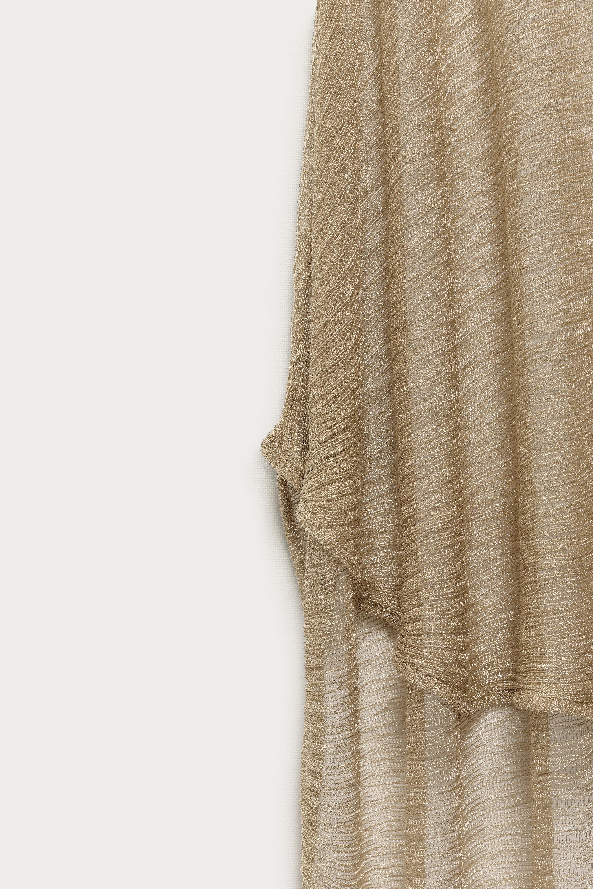 METALLIC THREAD KNIT MAXI DRESS MARISA BERENSON X ZARA — фото 3