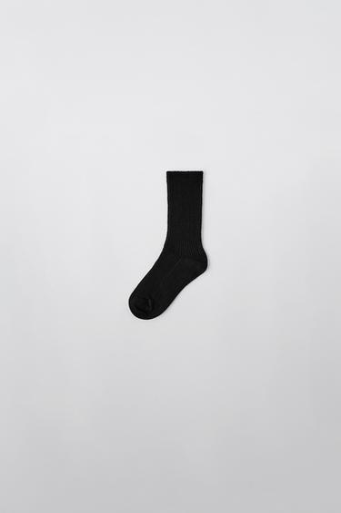 WOOL AND CASHMERE BLEND SOCKS - Black by Zara - Image 0