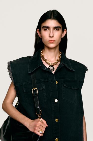 Zara MAXI LEATHER BAG WILLY CHAVARRIA X ZARA - Black