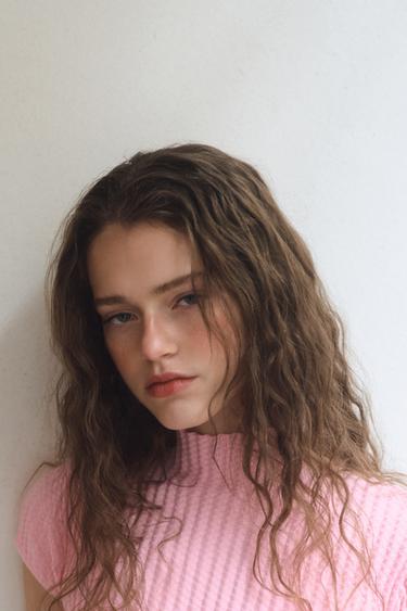 TEXTURED KNIT TOP - Pink by Zara - Image 2