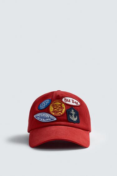 CONTRAST PATCH CAP - Red by Zara - Image 4