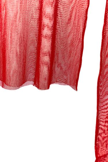 SEIDEN-T-SHIRT 100 % – LIMITED EDITION - Rot von Zara