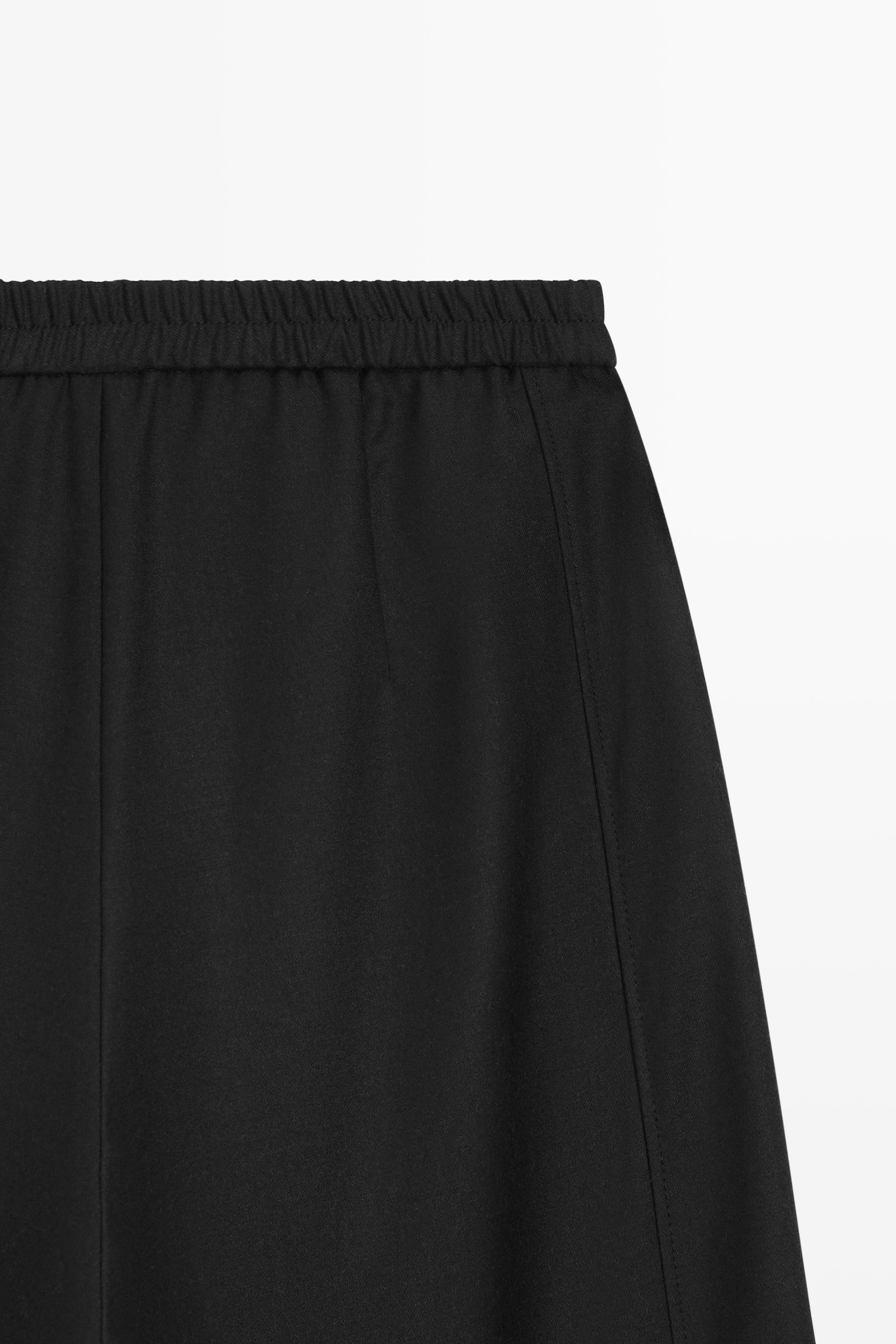 Pantalon barrel fit en flanelle