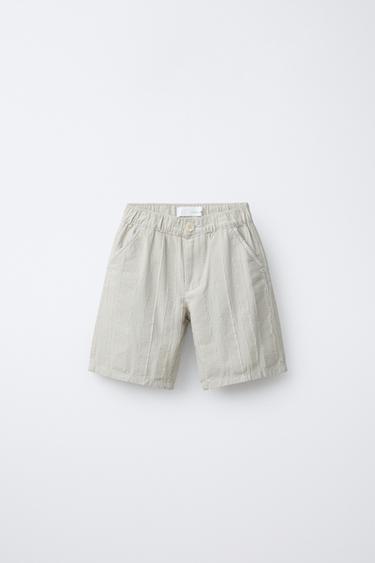 TEXTURED BERMUDA SHORTS - Sea green by Zara