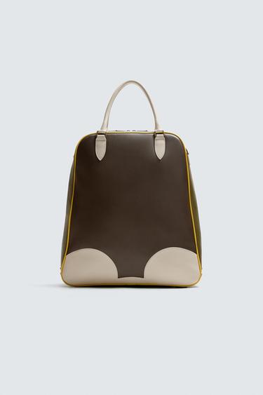 LEATHER SHOPPER BAG HARRY LAMBERT FOR ZARA X DISNEY - Brown by Zara
