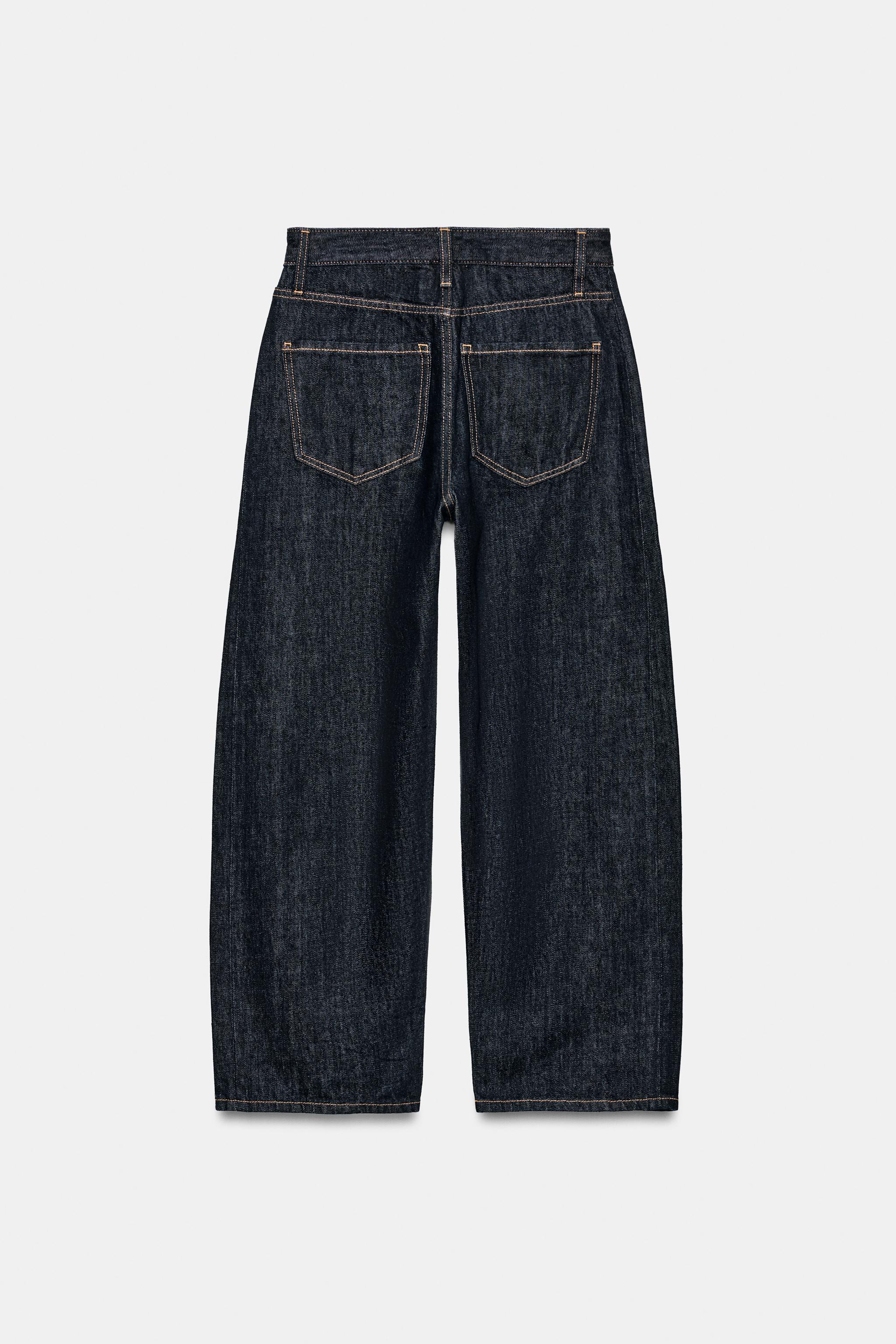 Zara ZW COLLECTION RELAXED FIT BİLEK BOY ORTA BEL JEAN görsel 6