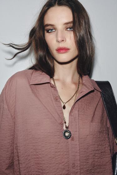 Zara Altın / Gümüş - 2'Lİ BONCUKLU ÇİÇEK KOLYE SETİ