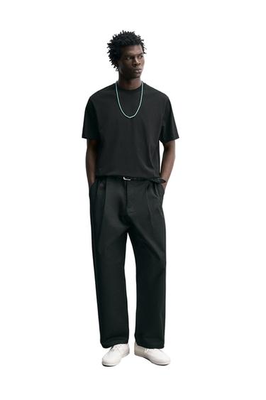 ФУТБОЛКА MEDIUM WEIGHT REGULAR FIT ORIGINS — ЧЕРНЫЙ от Zara