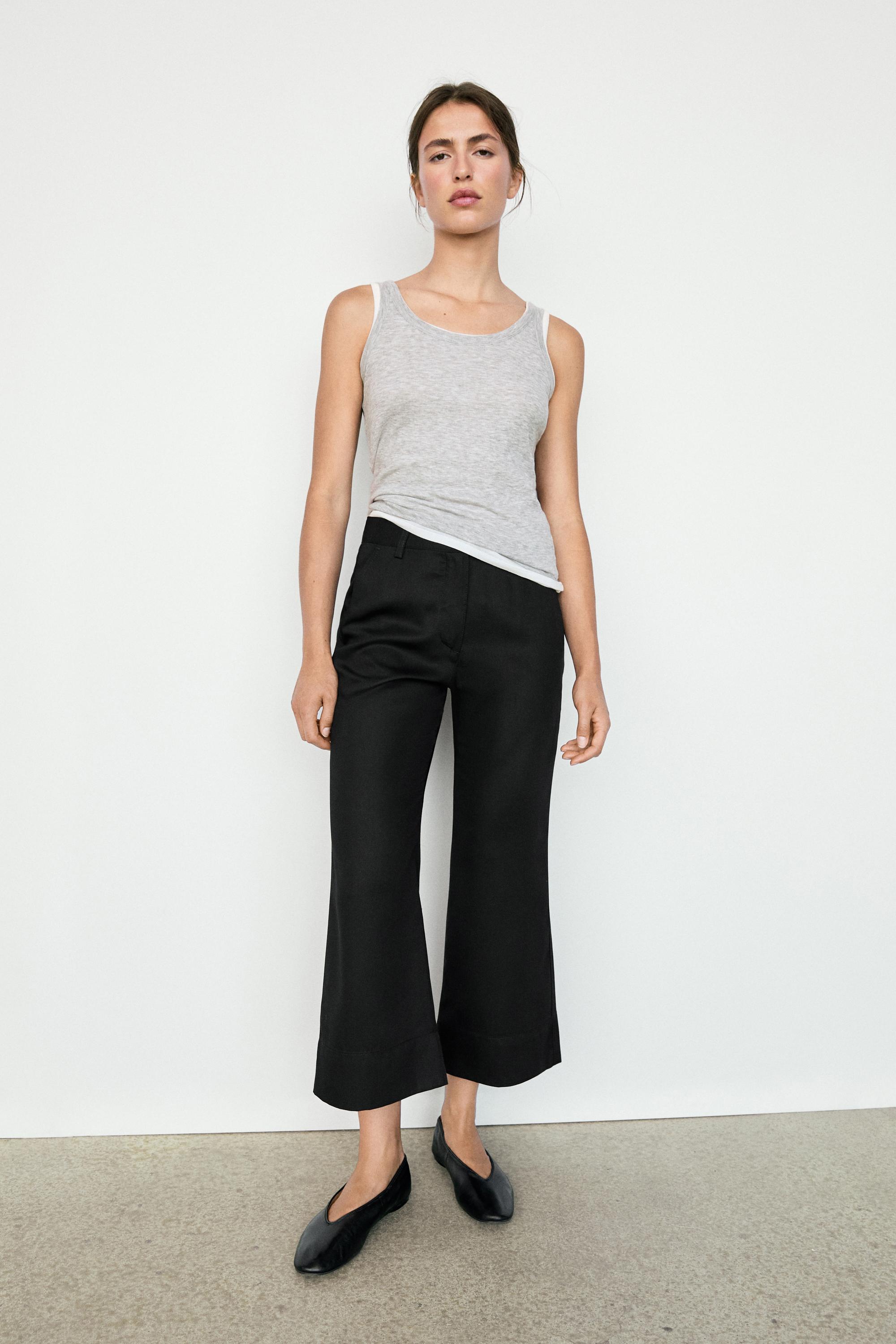 Cropped flare pants