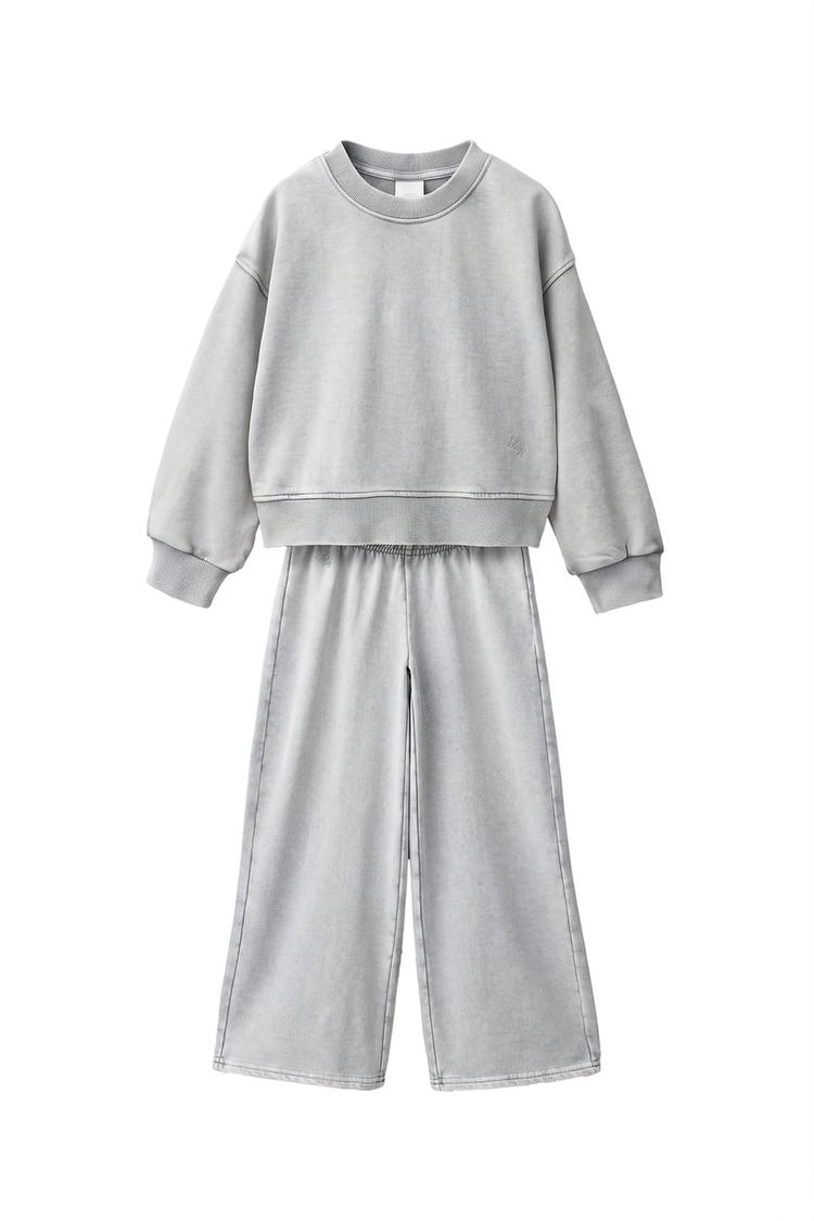 Conjunto jogging sudadera y pantalon efecto lavado