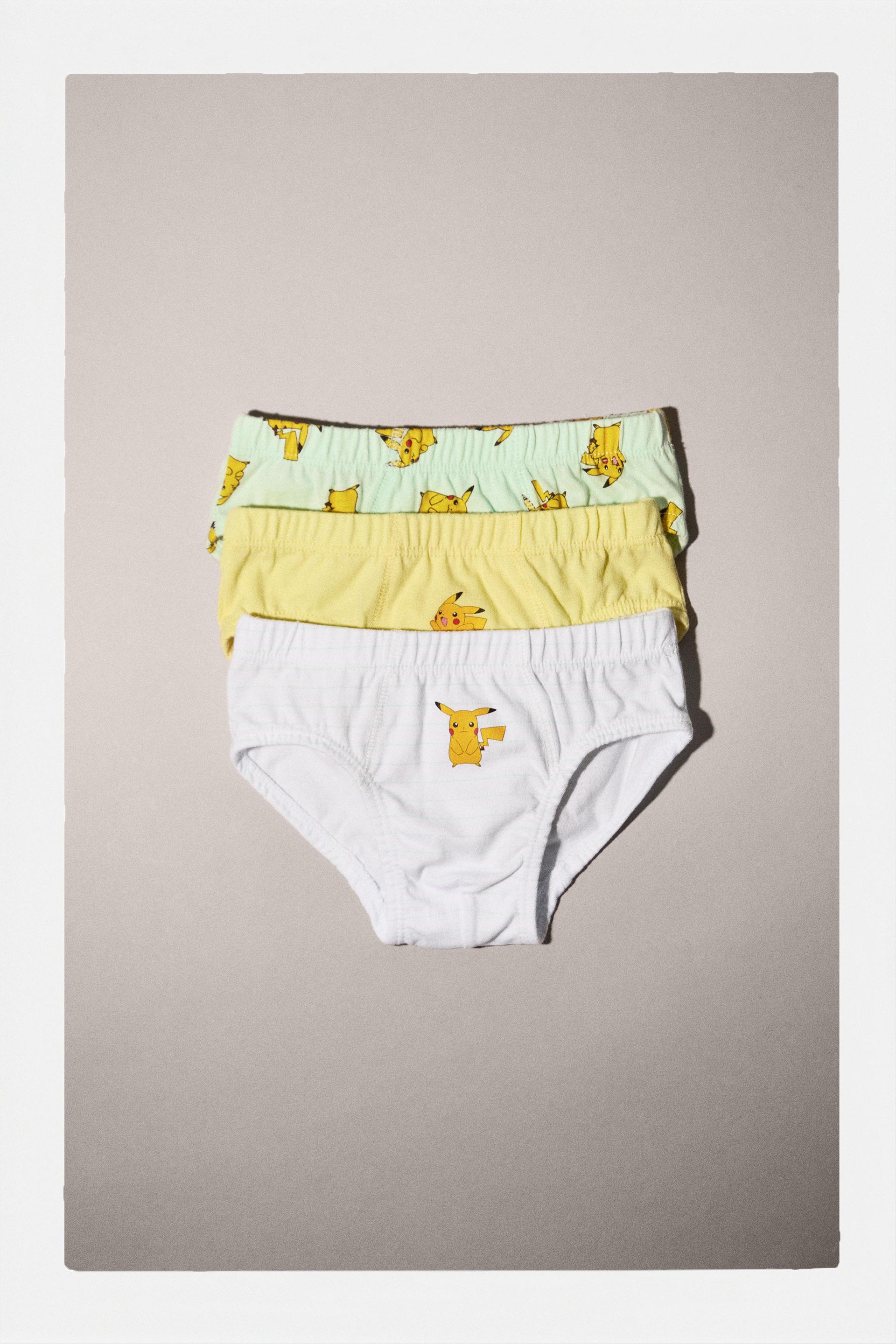 3pcs Pokemon Pikachu Yellow Underwear Men's Cute Adult Men's
