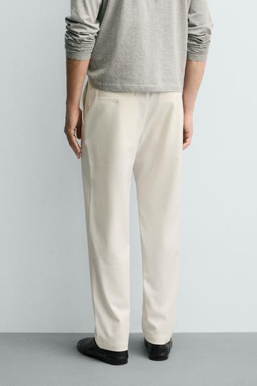 PANTALON STRAIGHT FIT CONFORT - Blanc cassé de Zara - Image 2