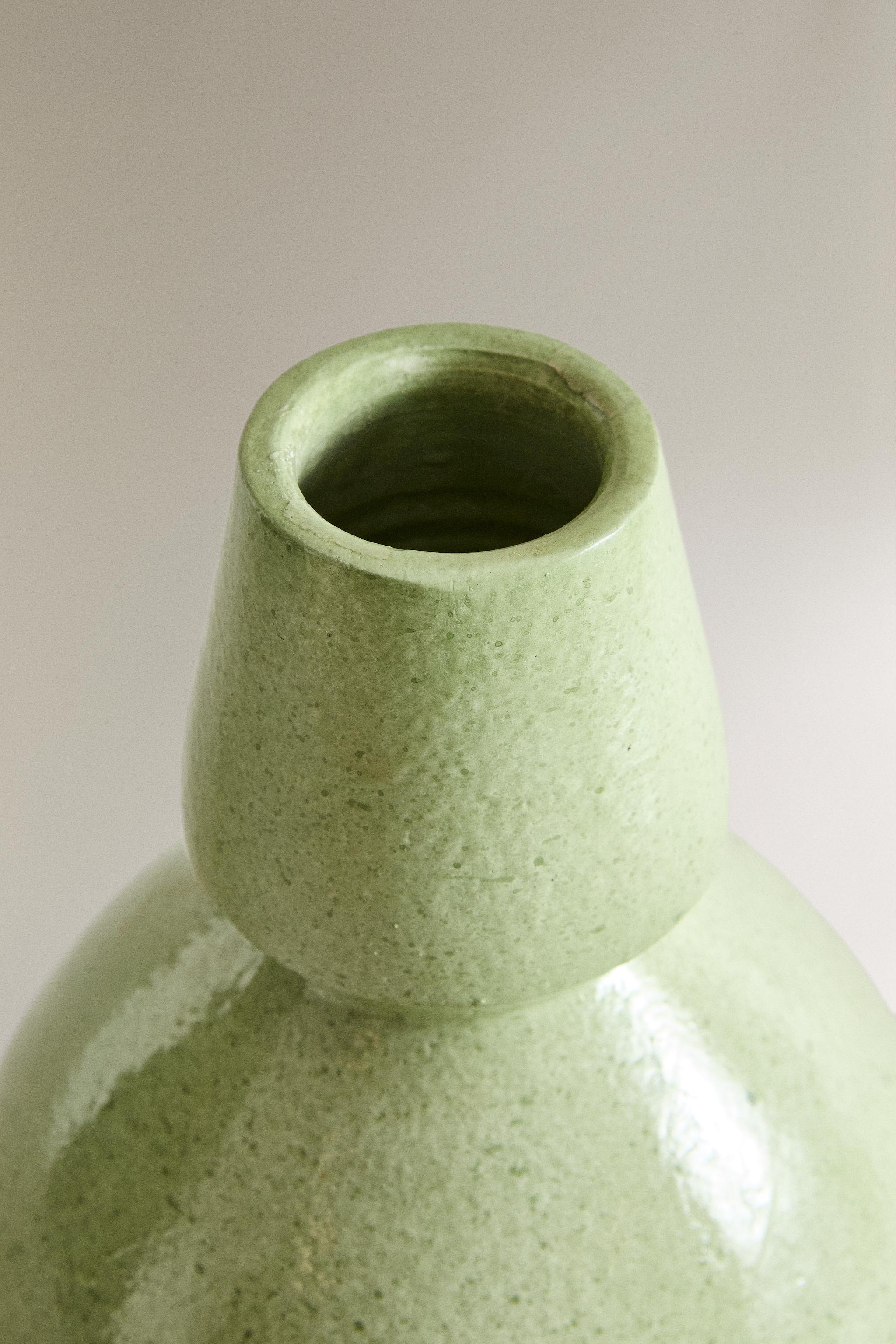 VASE TERRE CUITE ÉMAILLÉE