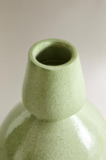 ENAMELLED TERRACOTTA VASE - Turquoise by Zara - Image 2