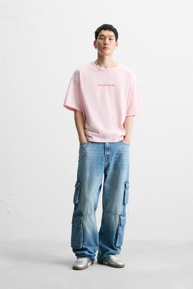 SLOGAN PRINT T-SHIRT - Pink by Zara - Image 0