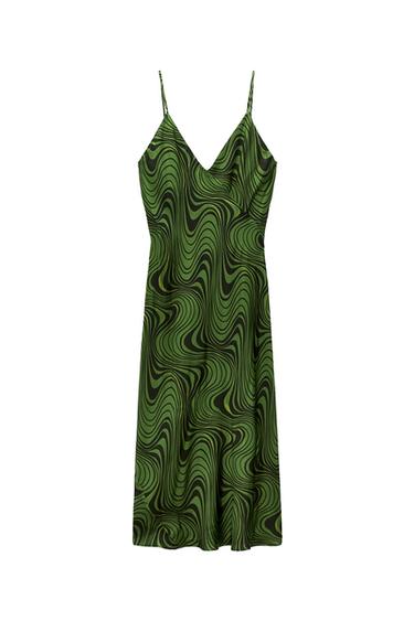 PRINTED MIDI DRESS