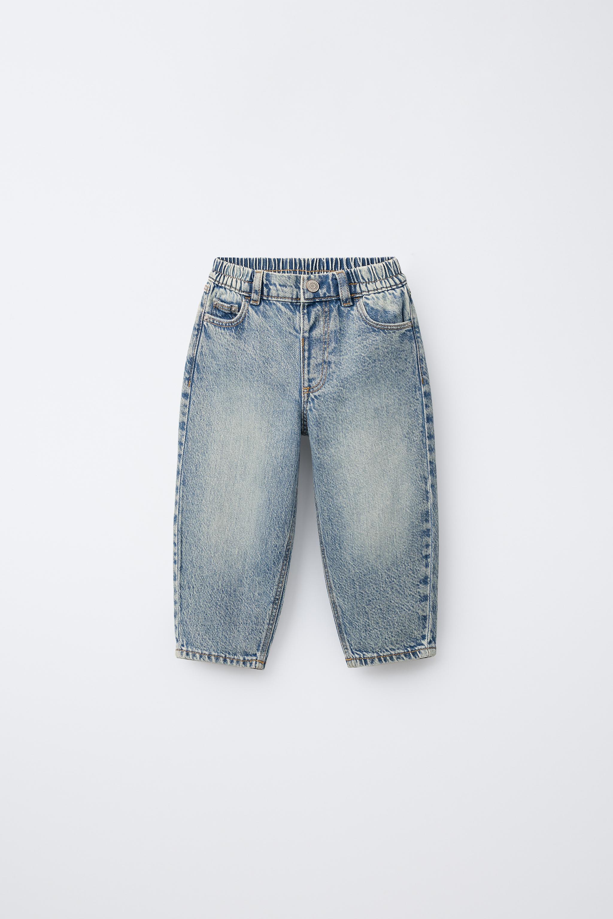 ZARA バギーフィットデニム　EUR36 バンド付きバギーフィットジーンズ - ライトブルー | ZARA Japan