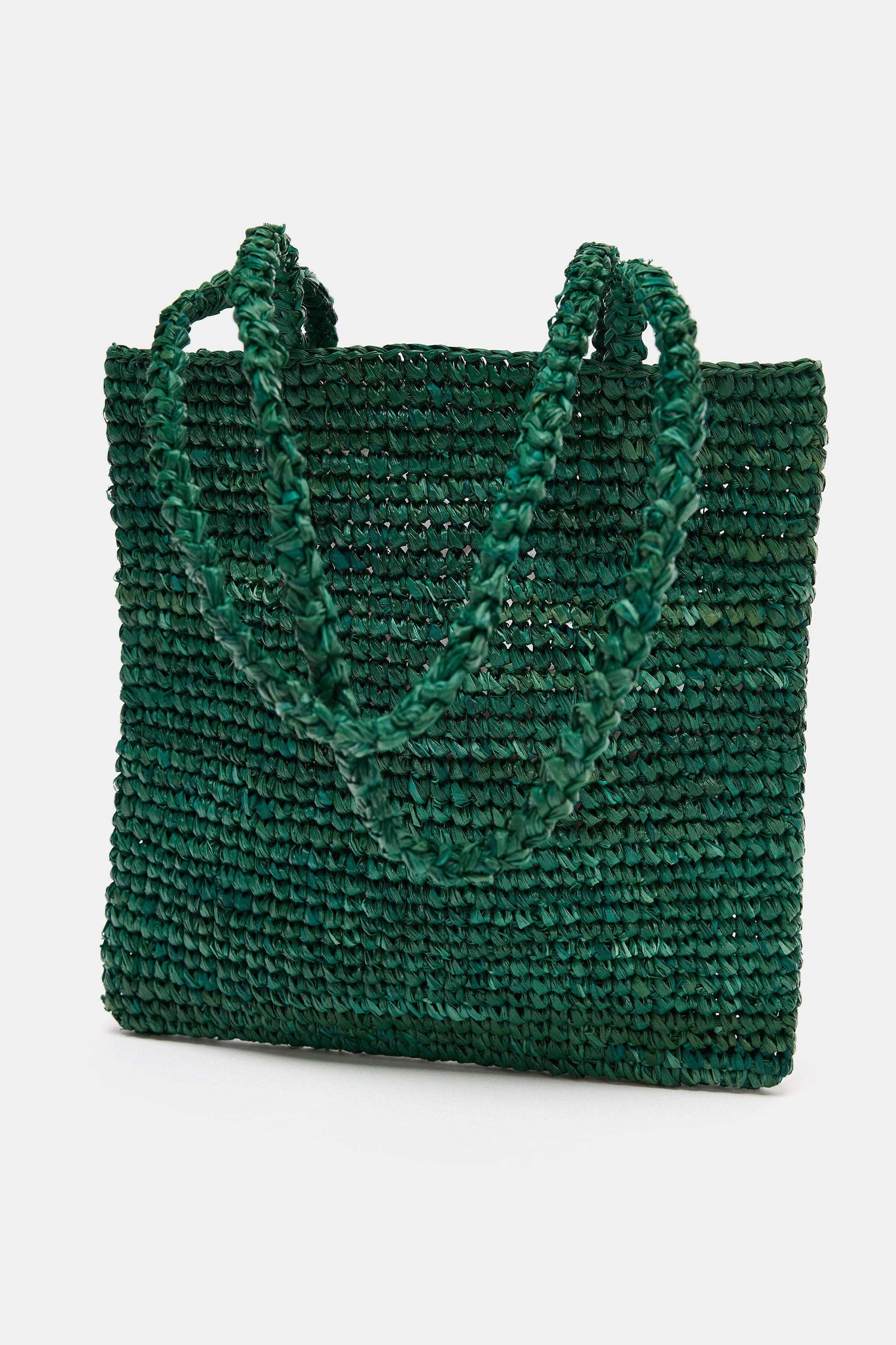 RAFFIA MINI SHOPPER BAG