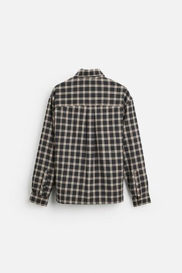 CHECK SHIRT WITH POCKET - black/yellow by Zara - Image 7