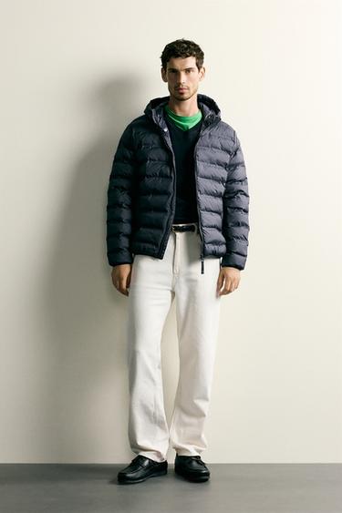 CHAMARRA ACOLCHADA LIGERA WATER REPELLENT - marino de Zara