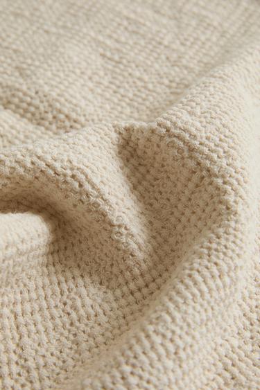 MINI WAFFLE BATH TOWEL - Sand by Zara