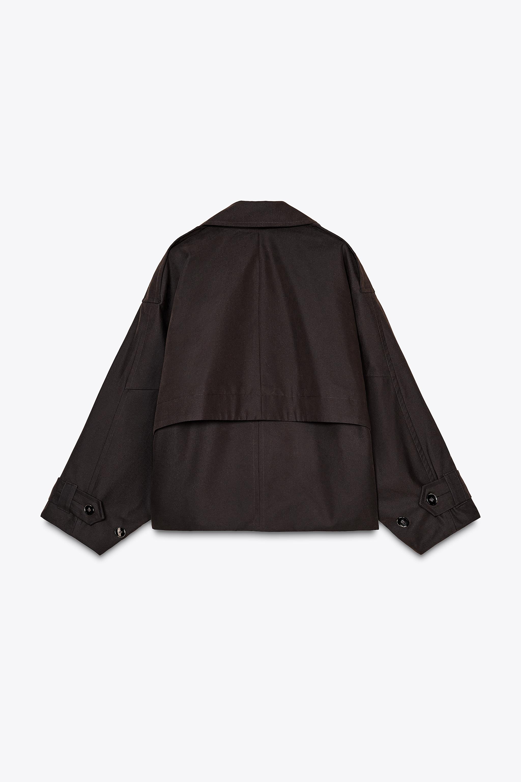 ZW COLLECTION SHORT TRENCH COAT - Chocolate | ZARA United States