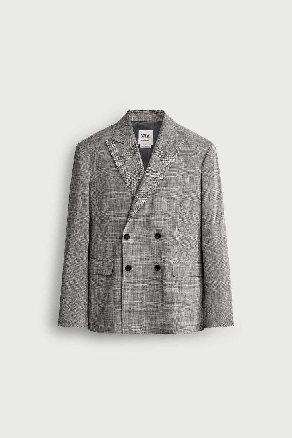 Wool-blend Plaid Regular Fit Suit Blazer — Men's