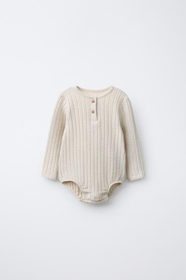 BODY CANALÉ SOFT TOUCH - Beige de Zara - Imagen 0