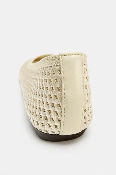 BALLERINES EFFET TRESSÉ - Jaune clair de Zara - Image 6