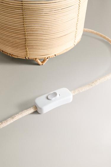 RATTAN TABLE LAMP - Light beige by Zara - Image 4