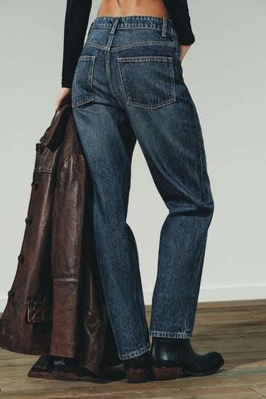 JEAN TRF MOM FIT TAILLE HAUTE - Bleu marine de Zara - Image 5