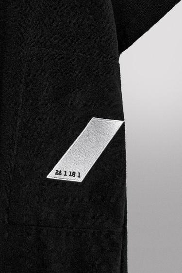 SURF TOWELLING PONCHO - Black by Zara - Image 6