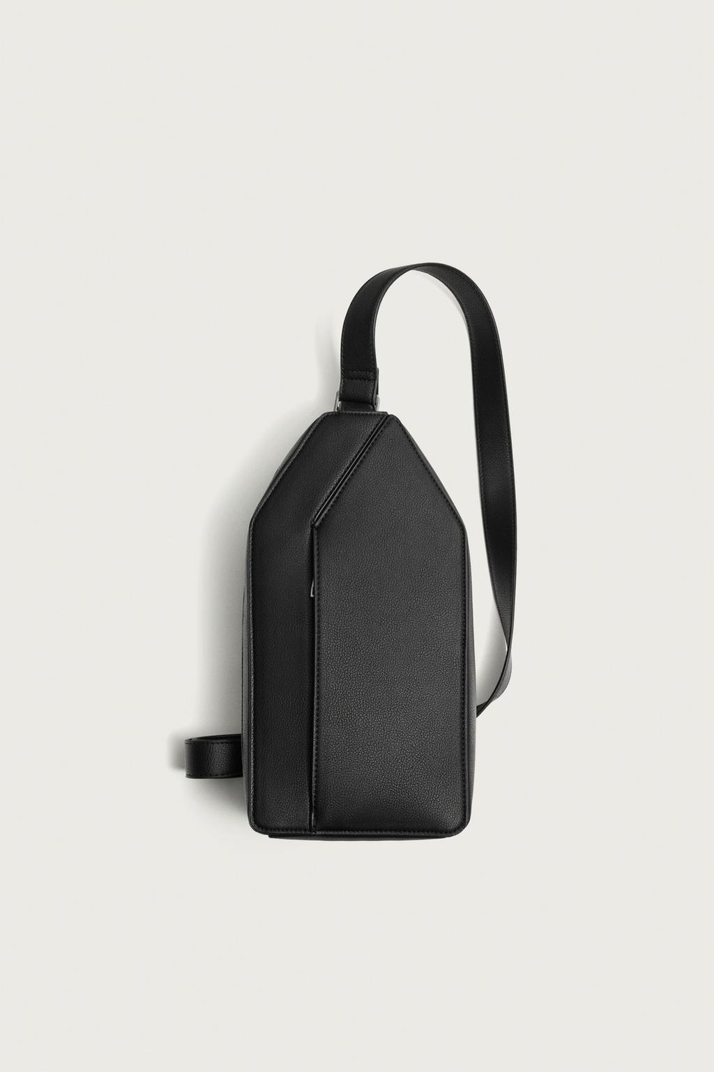 Vertical Textured Crossbody Bag — Men's