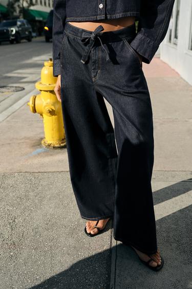 JEANS Z1975 JOGGER WIDE LEG TIRO ALTO - Azul de Zara