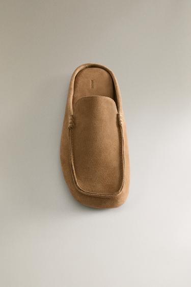LEATHER MULE LOAFERS - Brown by Zara - Image 4