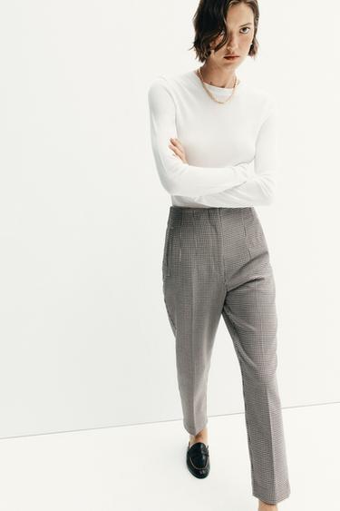 PANTALÓN TIRO ALTO - tostado de Zara