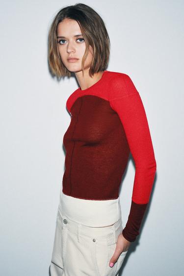 FINE KNIT WOOL BLEND JUMPER - Multicoloured by Zara