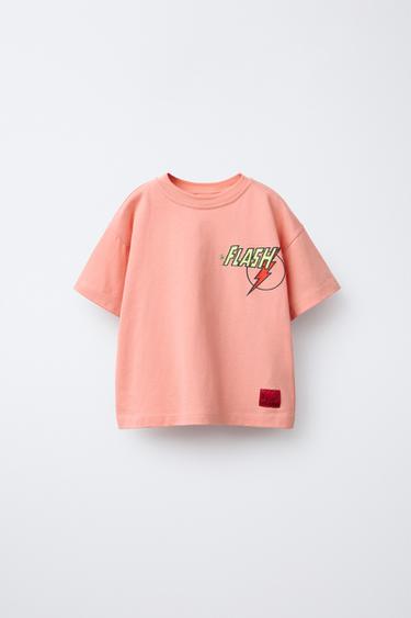 Zara THE FLASH ™ DC COMICS © PRINT T-SHIRT - Mid-pink