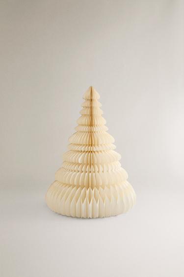 Zara CHRISTMAS FLOOR PAPER TREE (39.4") - Oyster-white - Image 0